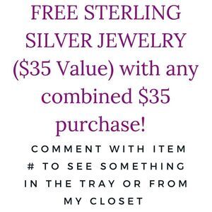 ⭐️ FREE 925 Sterling Silver Jewelry!! See Details!